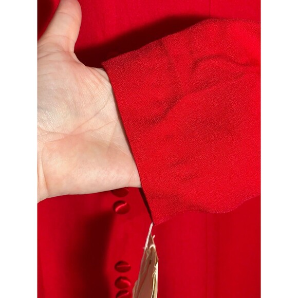 NWT Vintage Fredrick's of Hollywood Cherry Red Bodycon Dress 80s 90s Size Large - Picture 10 of 16